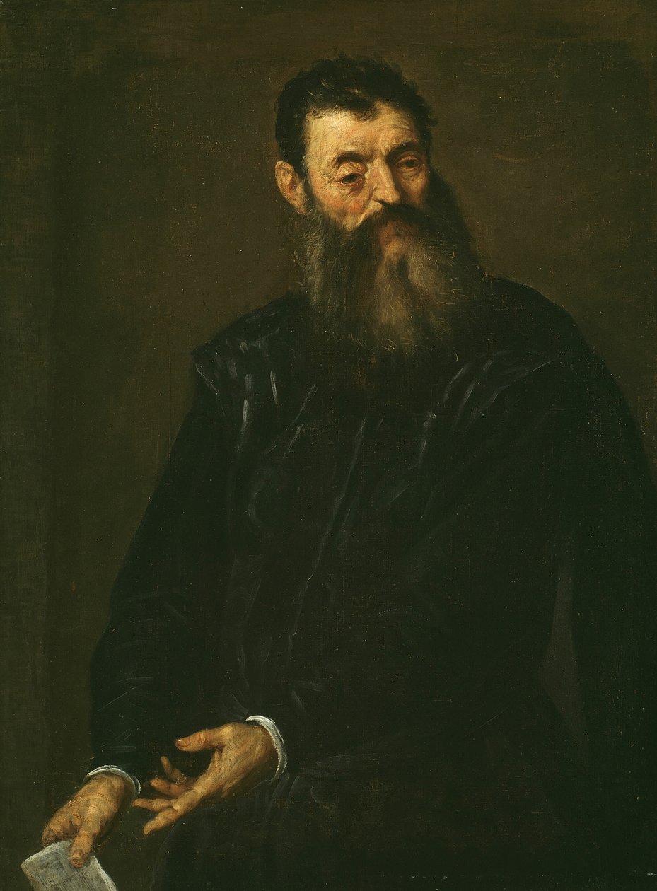 绅士的肖像，约1590年。 作者 哈科波·帕尔玛（Jacopo Palma）