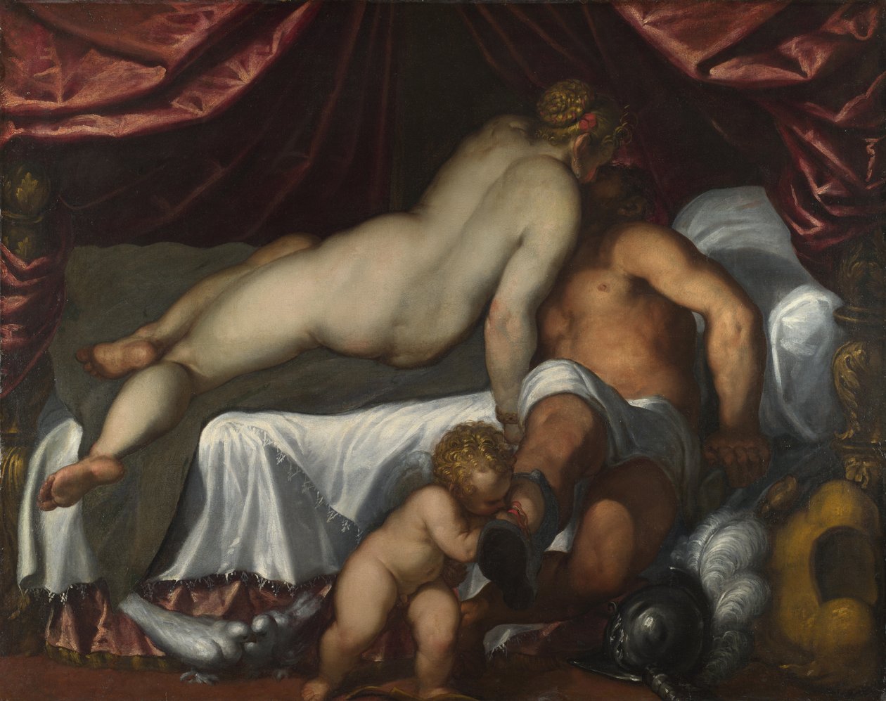 火星和金星，约1590年 作者 Jacopo Palma il Giovane the Younger