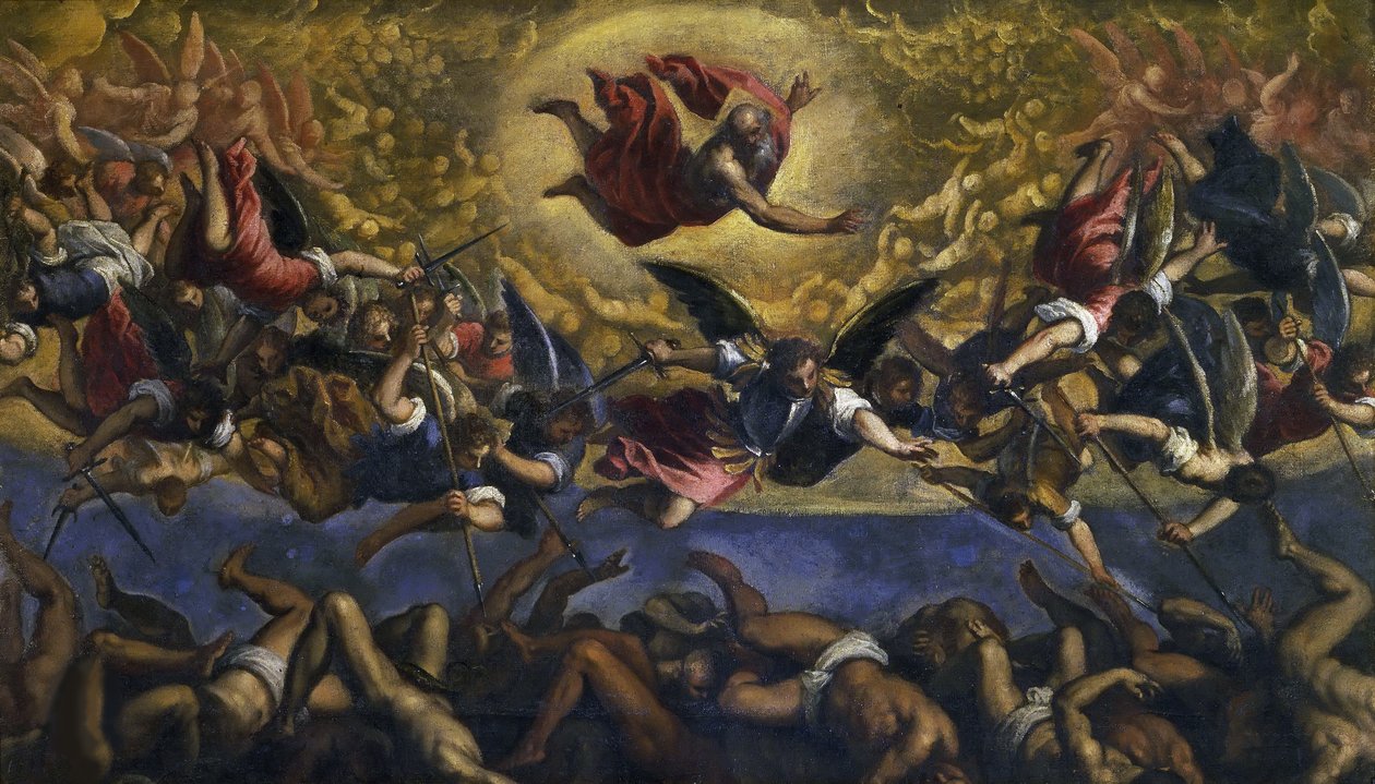 叛逆天使的堕落》，约1615-1620年。 作者 Jacopo Palma il Giovane the Younger