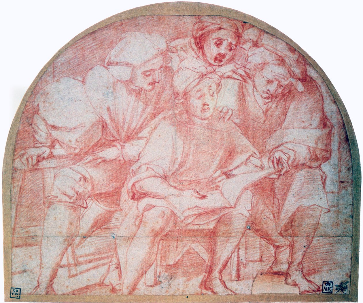 四个朝臣，c1514-1557 作者 雅各布·蓬托尔莫