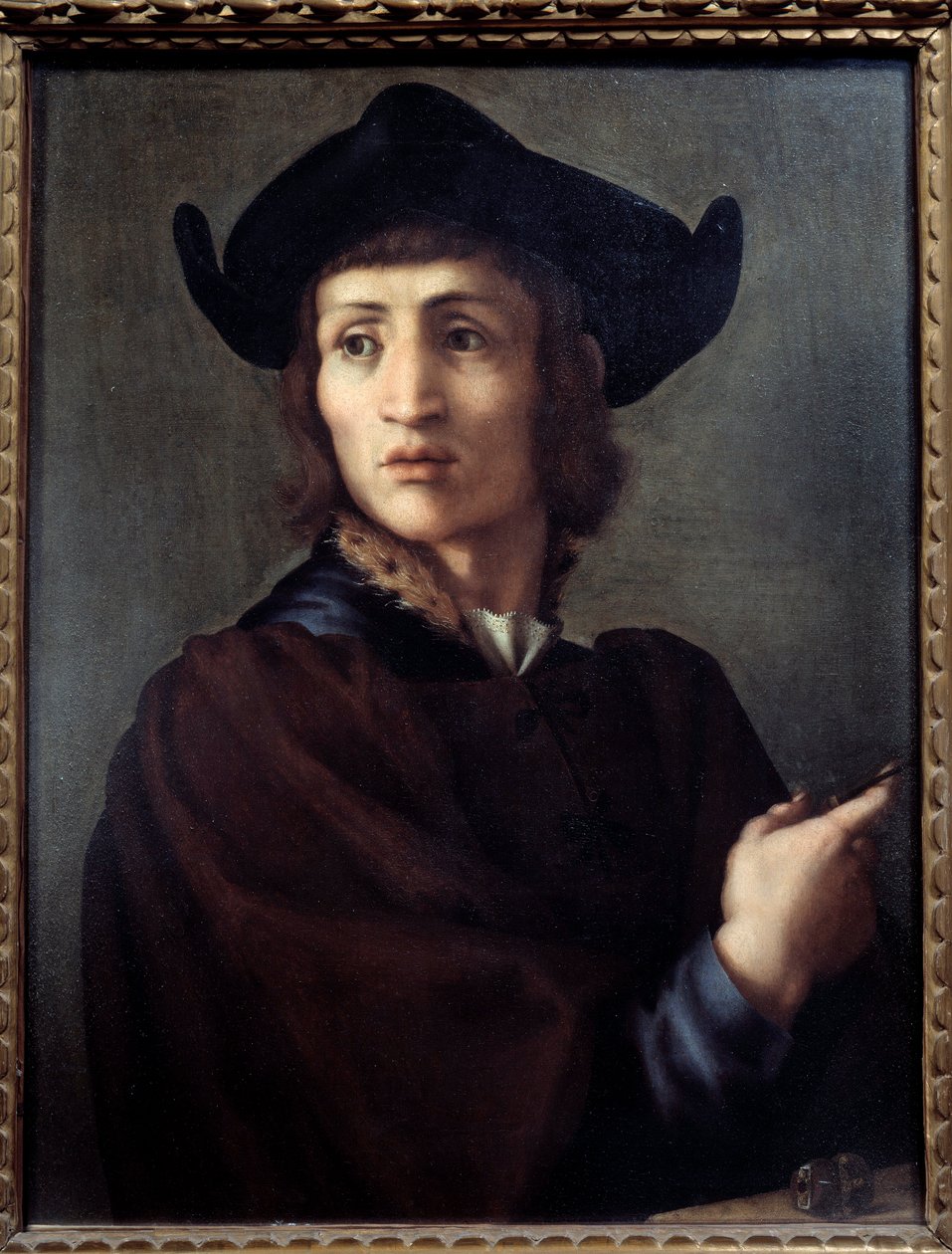 一个珠宝商的画像。画家：Jacopo (Iacopo) Carrucci dit il Pontormo (Pontormo) (1494-1556) 作者 雅各布·蓬托尔莫
