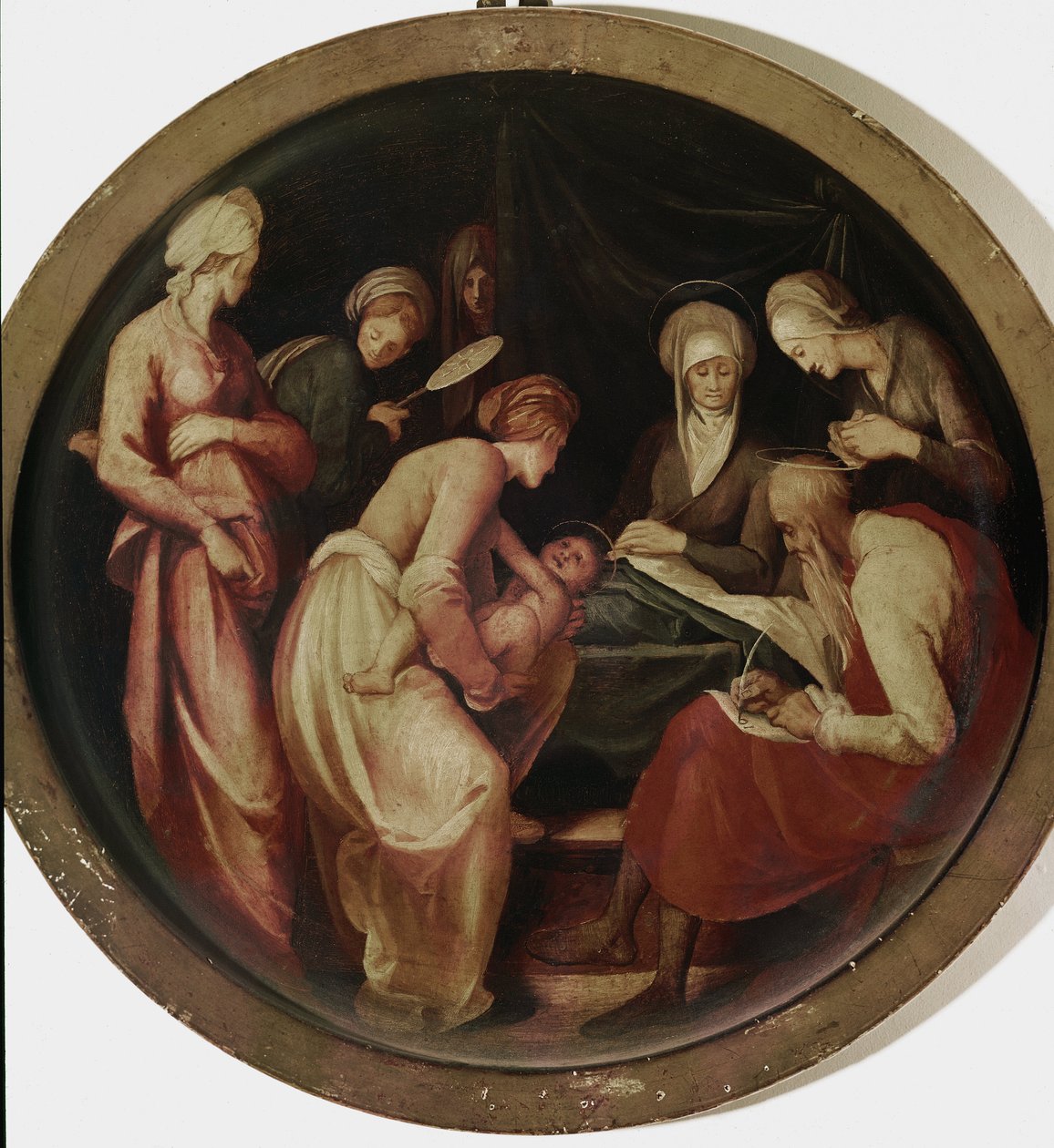 The Birth of St John The Baptist (oil on wood 作者 雅各布·蓬托尔莫