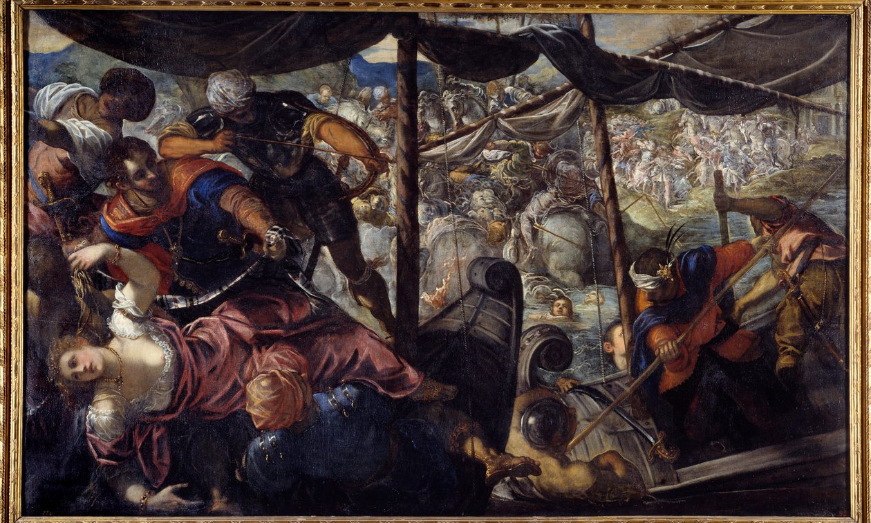 土耳其人和基督徒之间的战争。 Jacopo Robusti Tintoretto dit Le tintoret (1518-1594) 作者 雅各布·罗布斯提·丁托列托