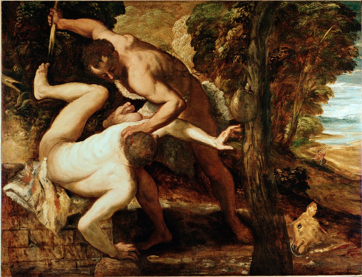 该隐杀了亚伯 Jacopo Robusti dit il Tintoretto (1518-1594) (1518-1594) 1550-1553 Sun. 149x196 cm 威尼斯学院画廊 作者 雅各布·罗布斯提·丁托列托