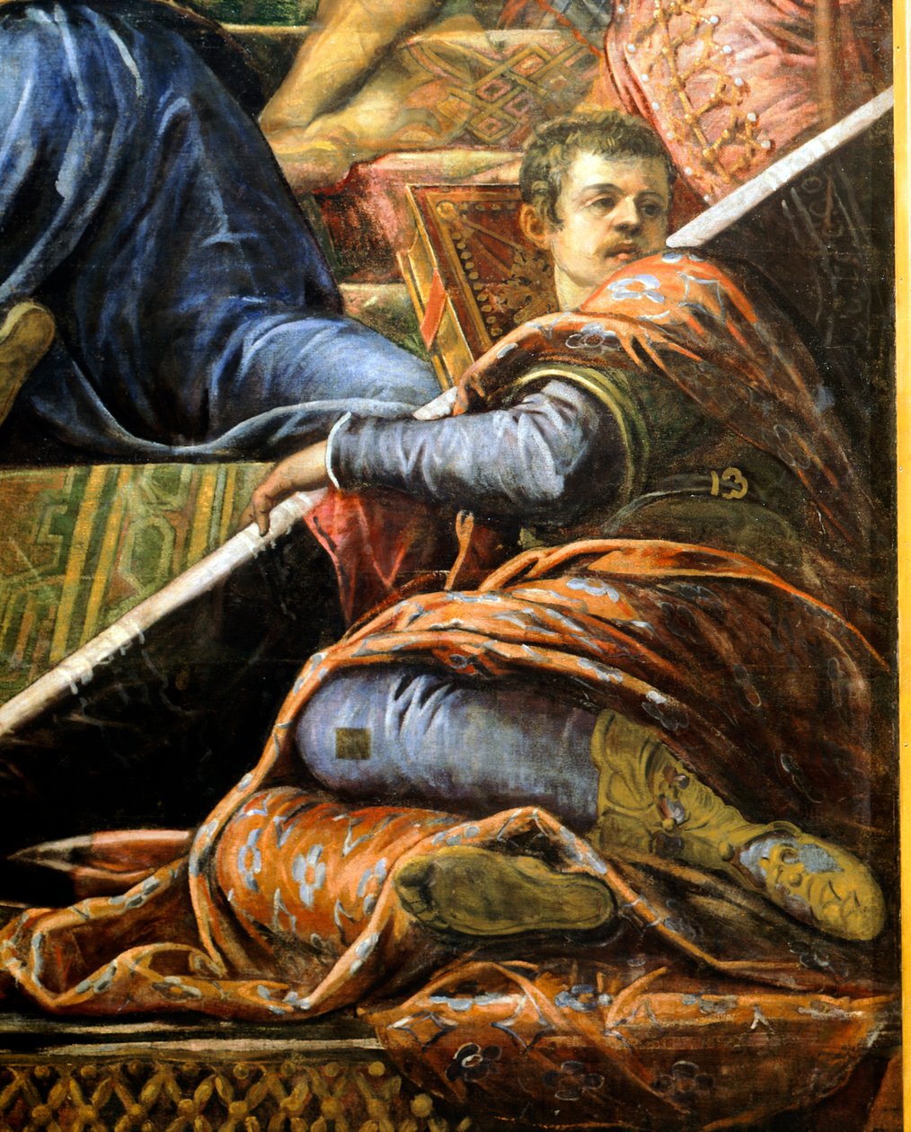 总督Niccolo da Ponte接受威尼斯的橄榄枝，由Jacopo Robusti（即丁托列托）创作（1518-1594年），细节，Sala del Maggior Consiglio（大议会厅），威尼斯公爵宫。 作者 雅各布·罗布斯提·丁托列托