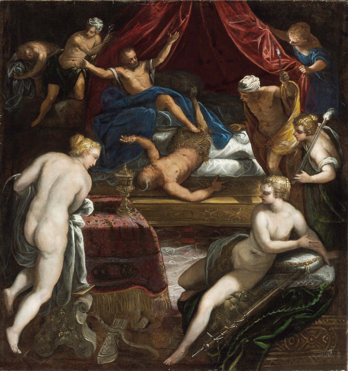 Hercules chassant le faune du lit d