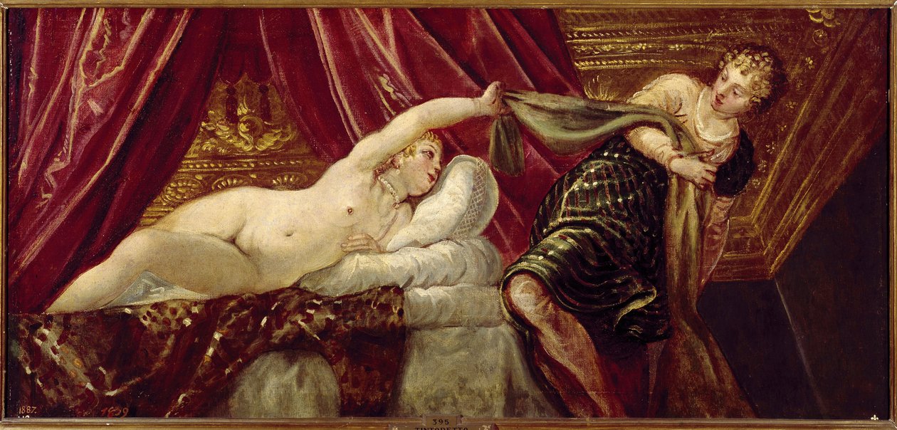 约瑟夫和普提乏 (或波提乏) 的妻子雅格布·罗布斯蒂 (Jacopo Robusti) dit il Tintoretto (Tintoret) (1518-1594) 约 1555 年作画。 太阳。 54x117 厘米马德里，普拉多博物馆 作者 雅各布·罗布斯提·丁托列托