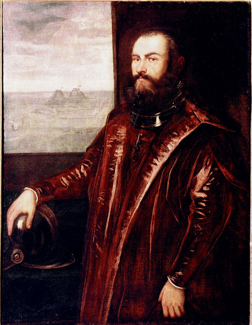 Portrait of Venetian Admiral Painting by Jacopo Robusti said the Tintoret (Tintoretto) (1518-1594) 1570 approx. Sun. 127x99 cm Florence, Galleria degli Uffizi (Offices) 作者 雅各布·罗布斯提·丁托列托