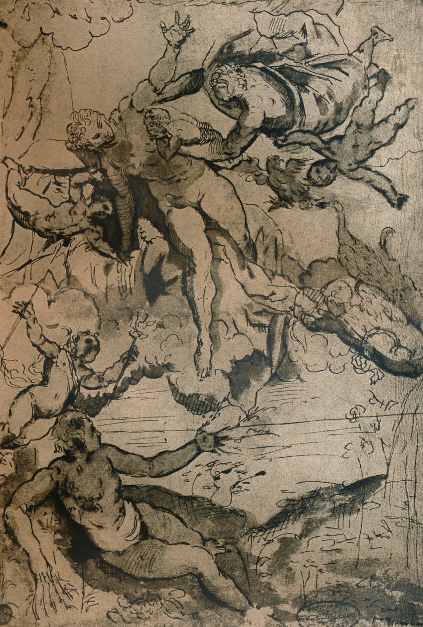 银河的起源，c1575，1932年。 作者 雅各布·罗布斯提·丁托列托