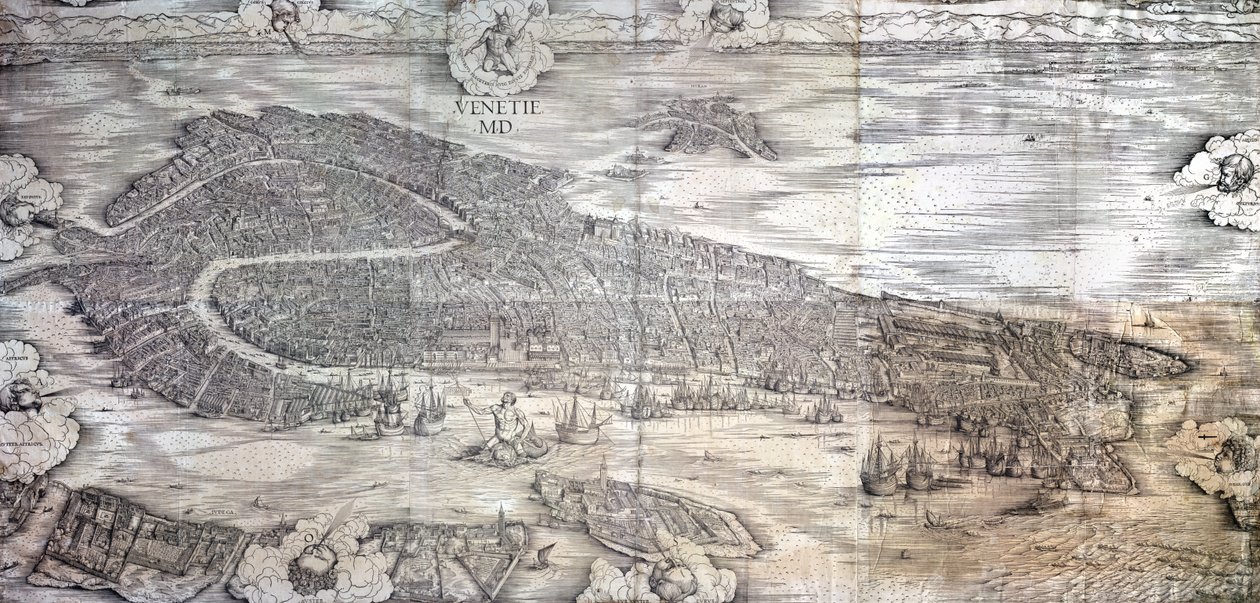 Great Perspective Plant  -  Venice，c.1500（另见416593,416594,416595） 作者 雅各布·德·巴巴里