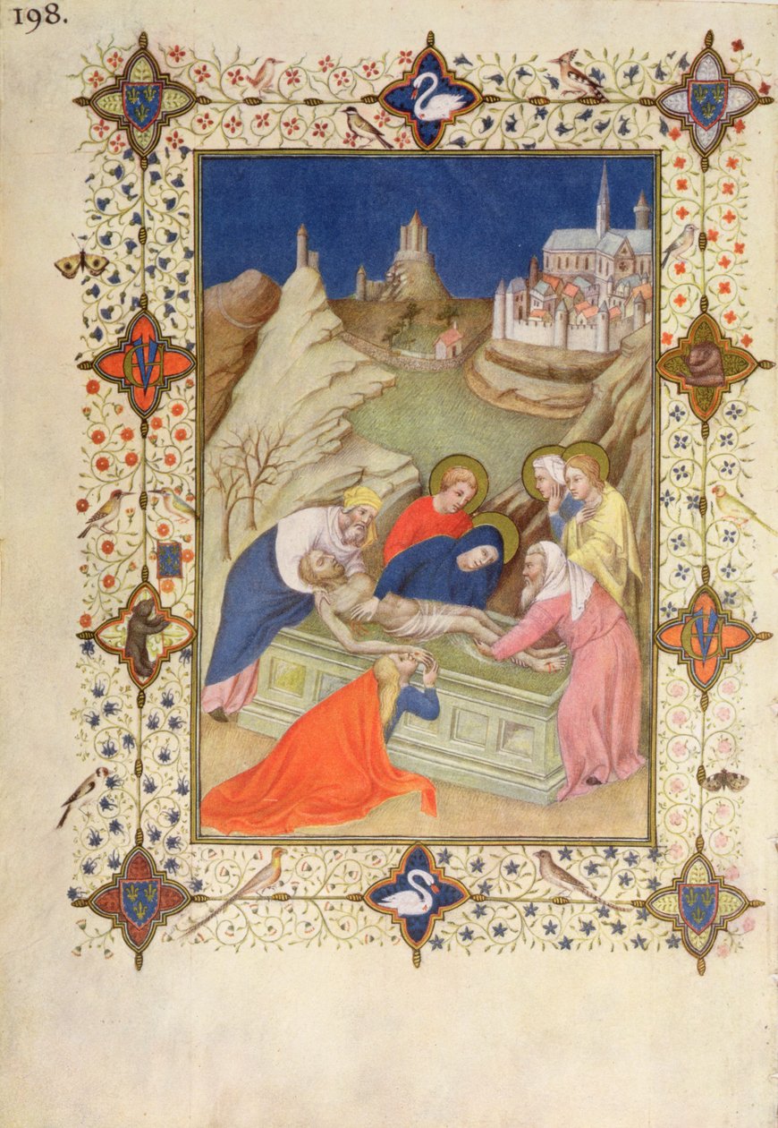 MS 66060-66061十字架营业时间：Compline，The Entombment 作者 雅克·德·赫斯丁