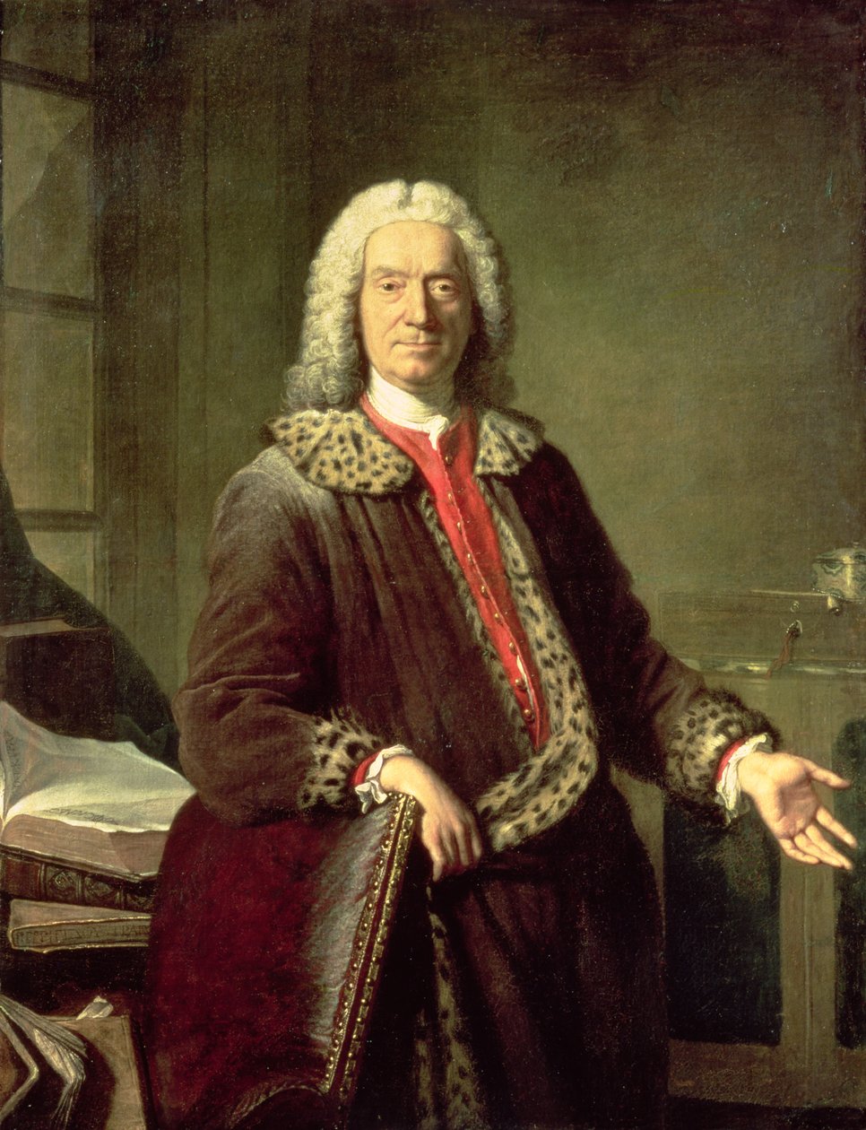 1746年Crebillon（1679-1762）Prosper Jolyot的肖像 作者 雅克·安德烈·约瑟夫·卡米洛特
