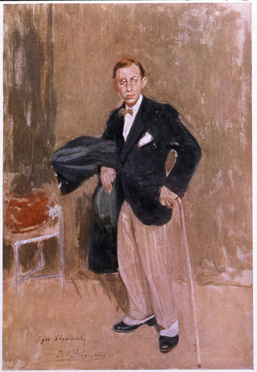 伊戈尔斯特拉文斯基，1916年 作者 雅克·埃米尔·布兰奇
