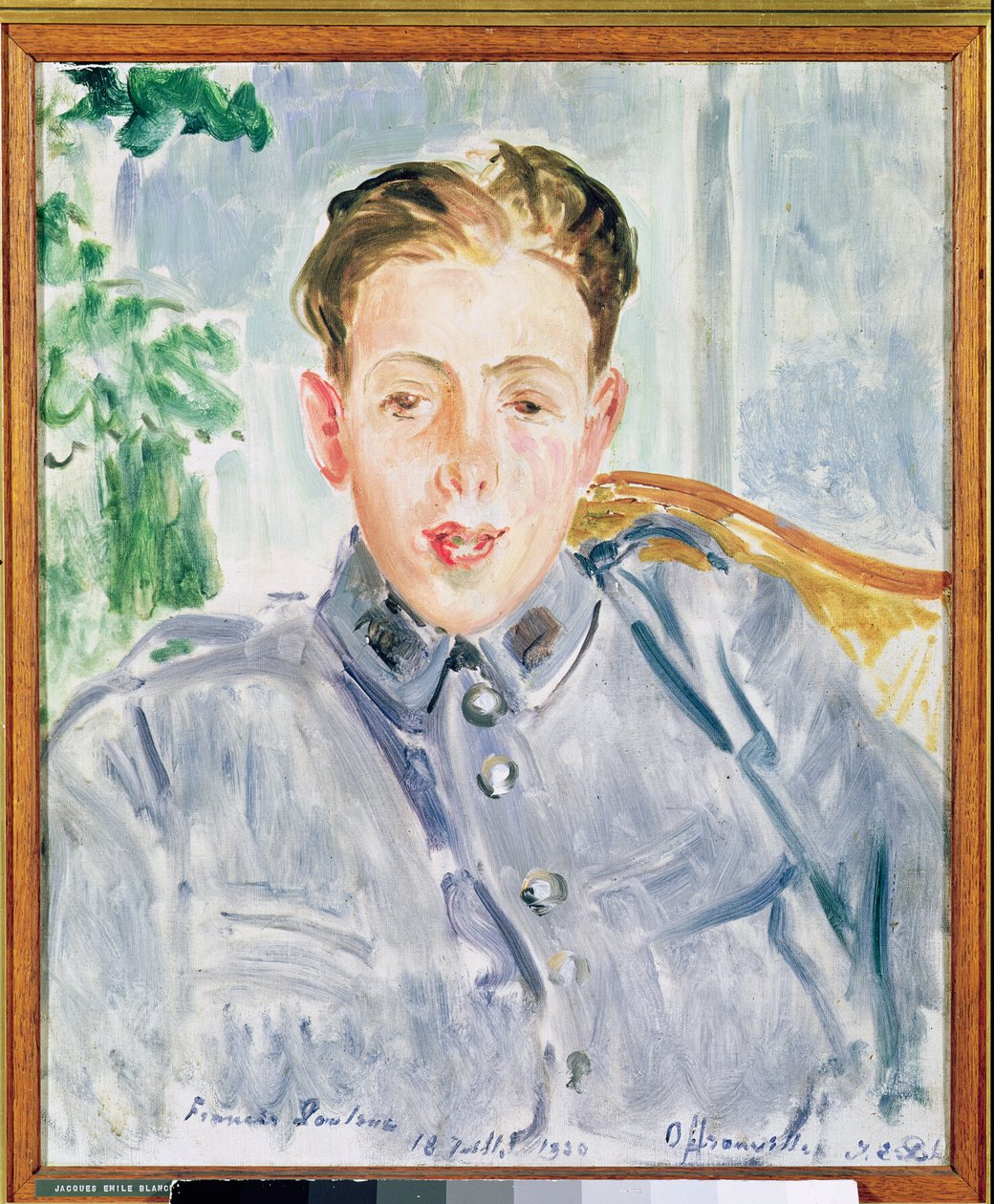Francis Poulenc（1899-1963）1920年的肖像 作者 雅克·埃米尔·布兰奇