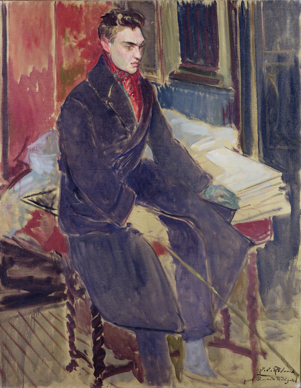 Raymond Radiguet的肖像（1903-23） 作者 雅克·埃米尔·布兰奇