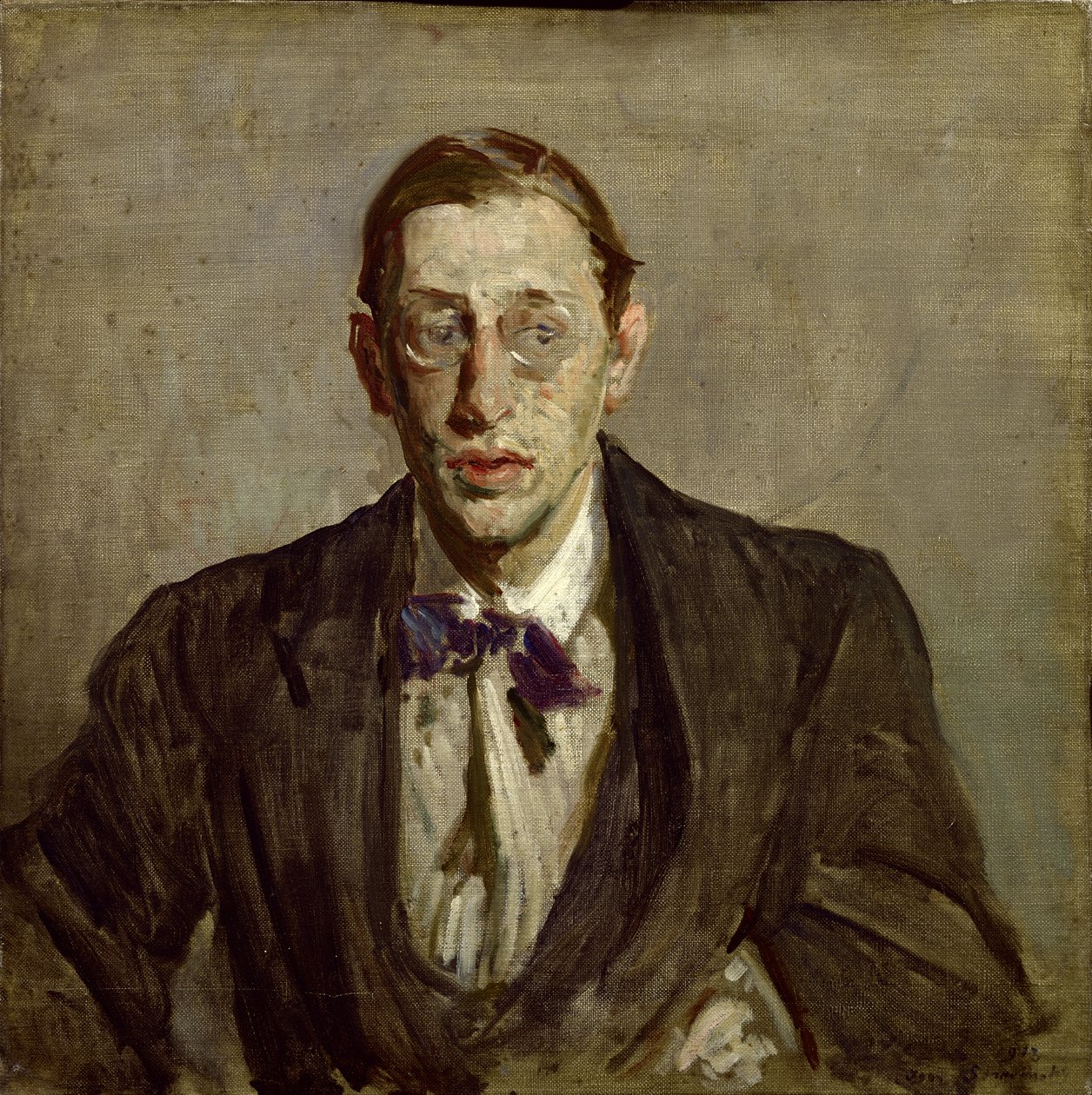 研究1913年Igor Stravinsky（1882-1971）的肖像 作者 雅克·埃米尔·布兰奇