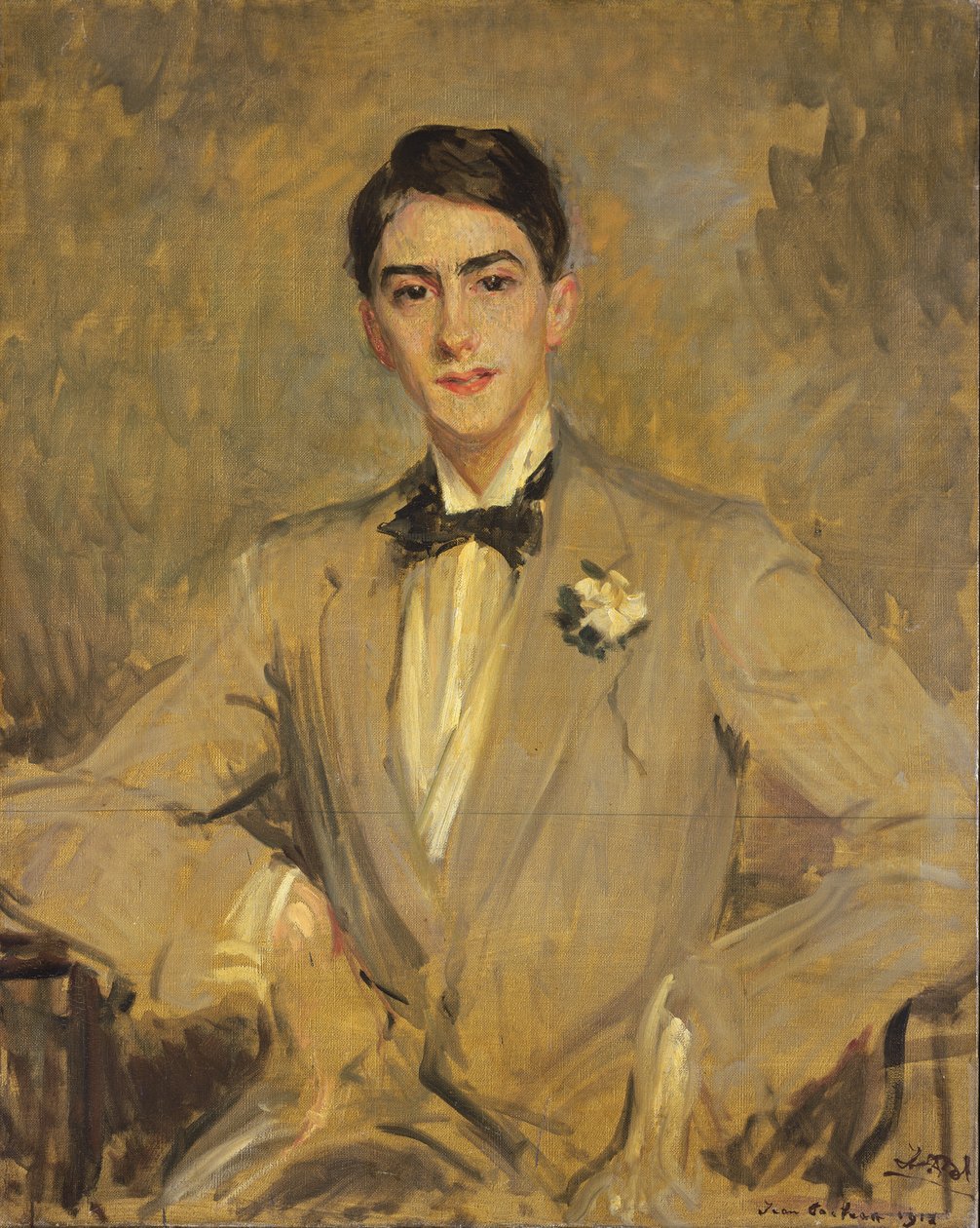 研究Jean Cocteau（1889-1963）1912年的肖像 作者 雅克·埃米尔·布兰奇