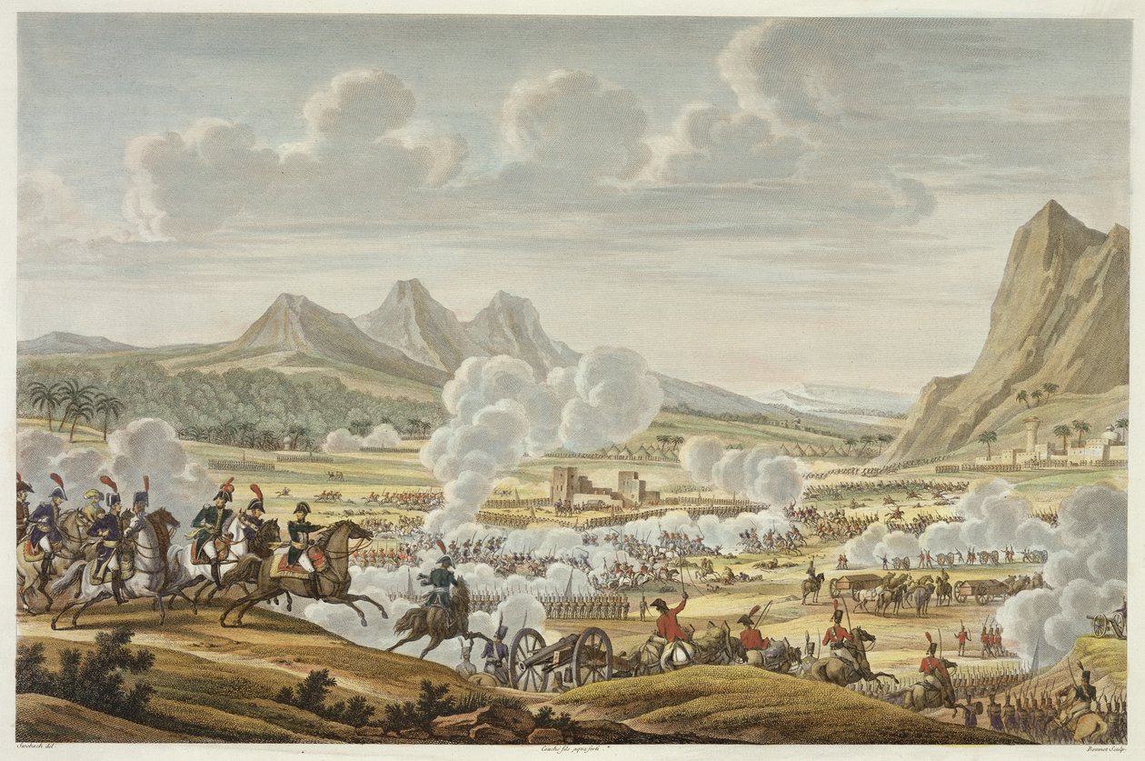 塔博尔山战役，27 Ventose，7年级（1799年2月17日）由Louis Francois Couche（1782-1849）（aquatint）刻 作者 雅克·弗朗索瓦·约瑟夫·斯韦巴赫