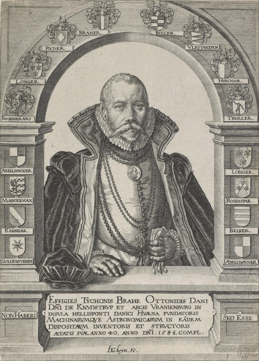 Tycho Brahe的肖像，天文学家（没有帽子） 作者 雅克·盖恩·德伊
