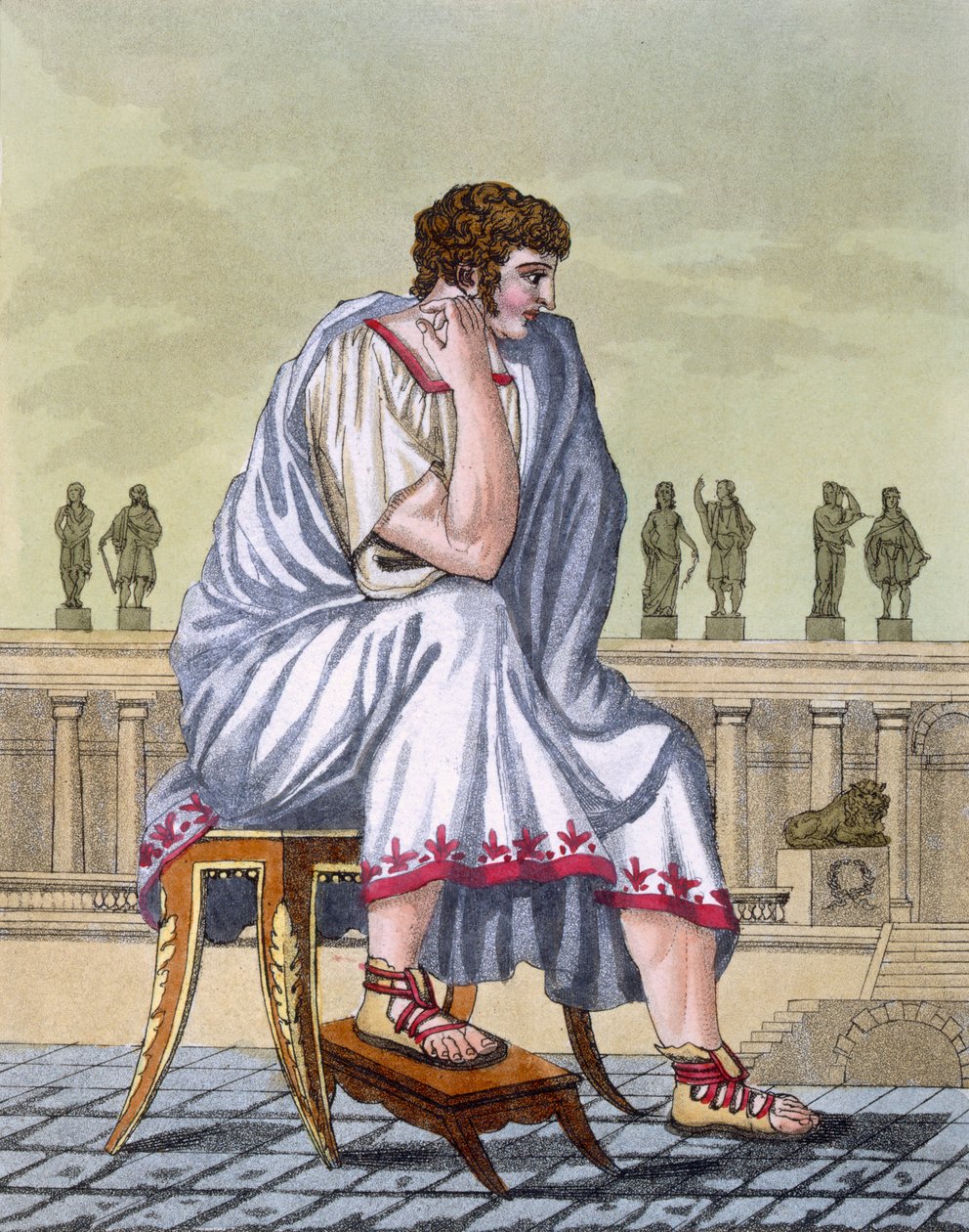 罗马公民，来自&39;L&39;Antique Rome&39;的作品集，由Labrousse，pub雕刻而成。 1796 作者 雅克·格拉塞德·圣索维尔
