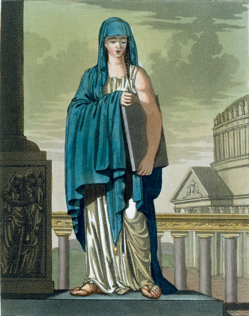 Sybil，来自&39;L&39;Antique Rome&39;的插图，由Labrousse雕刻，于1796年出版 作者 雅克·格拉塞德·圣索维尔