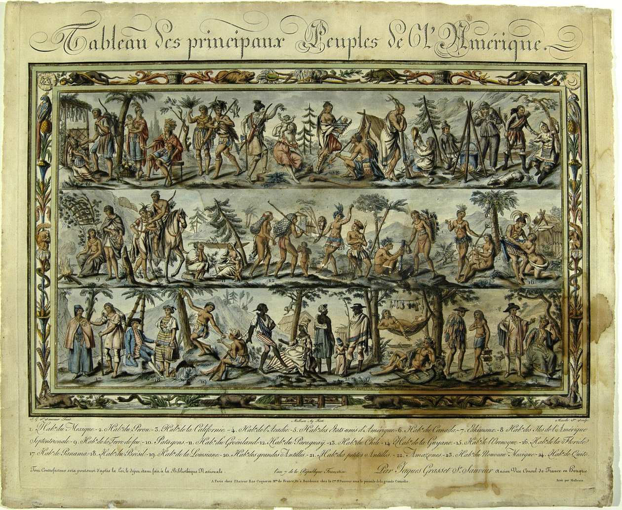 表描绘美国人民的表，1798年 作者 雅克·格拉塞德·圣索维尔