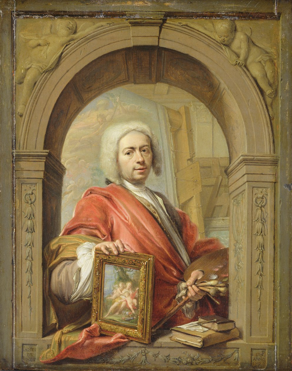 自画像，1727年 作者 雅克·伊格纳修斯·德·鲁尔