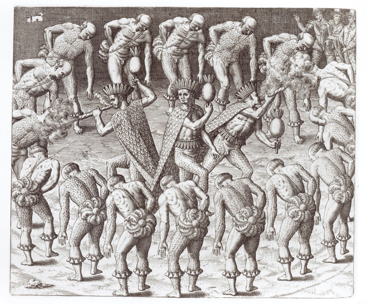 Johannes Lerii对Caraibe印第安人的描述，来自&39;Americae&39;，1593年，由Theodor de Bry（1525-75）编写和雕刻 作者 雅克·勒·摩恩（Jacques Le Moyne）