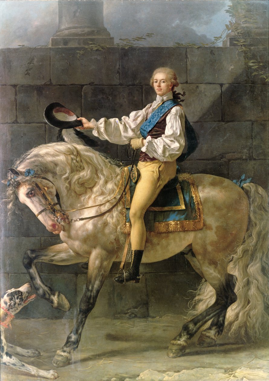 Stanislas Kostka Potocki（1755-1821）1781年的马术肖像 作者 雅克·路易·大卫
