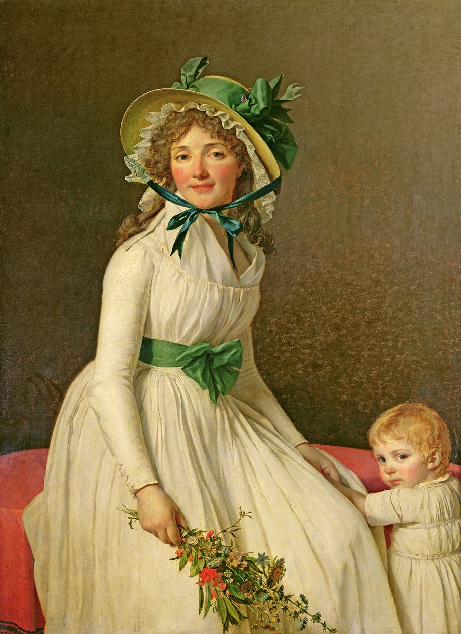 Pierre Seriziat女士（Emilie Pecoul nee）和她的儿子Emile（b.1793）1795年 作者 雅克·路易·大卫