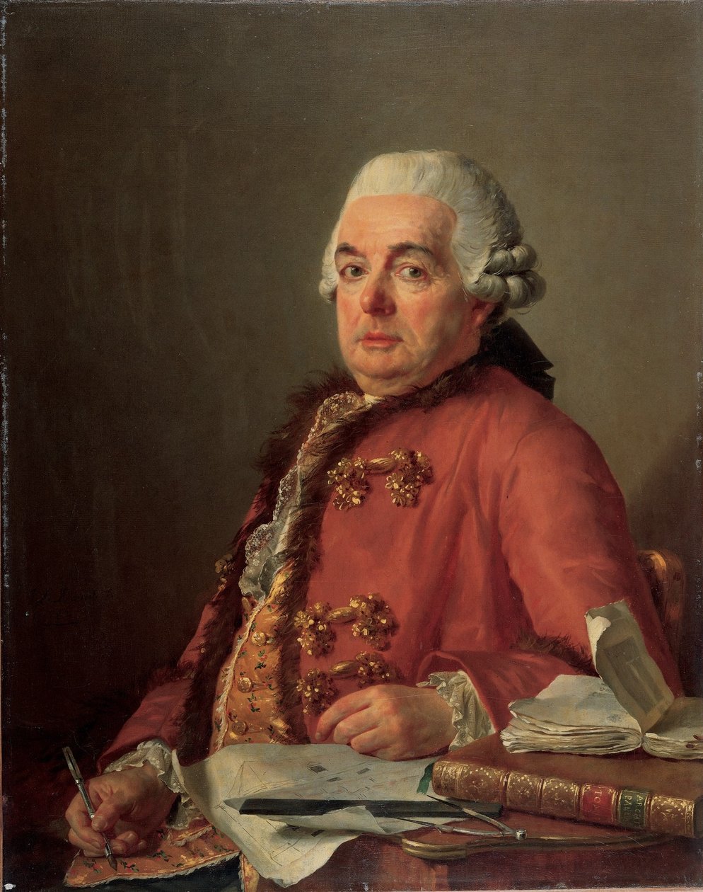 JacquesFrançoisDesmaisons的肖像 作者 雅克·路易·大卫