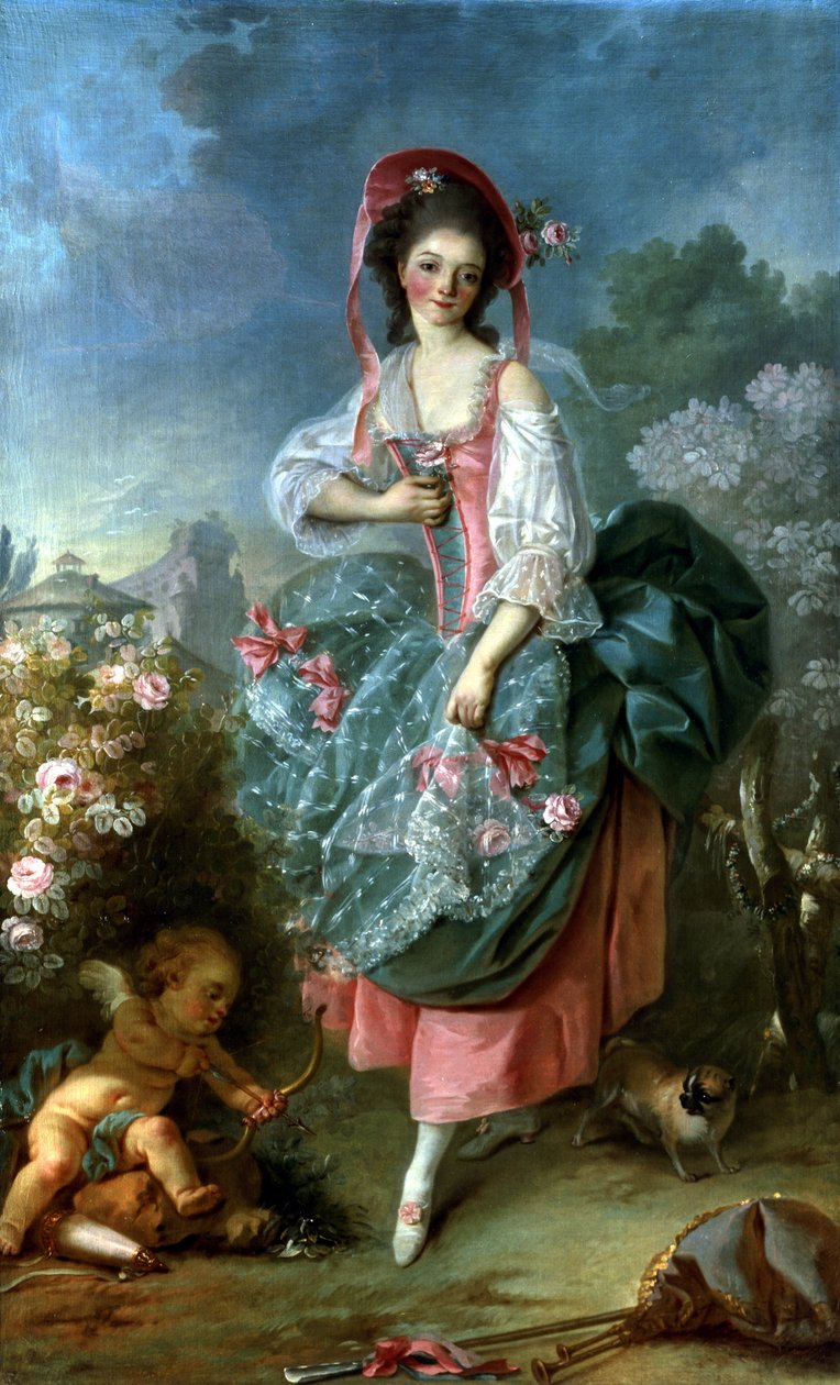 作为Terpsichore的Mademoiselle Guimard画象，c.1799 作者 雅克·路易·大卫