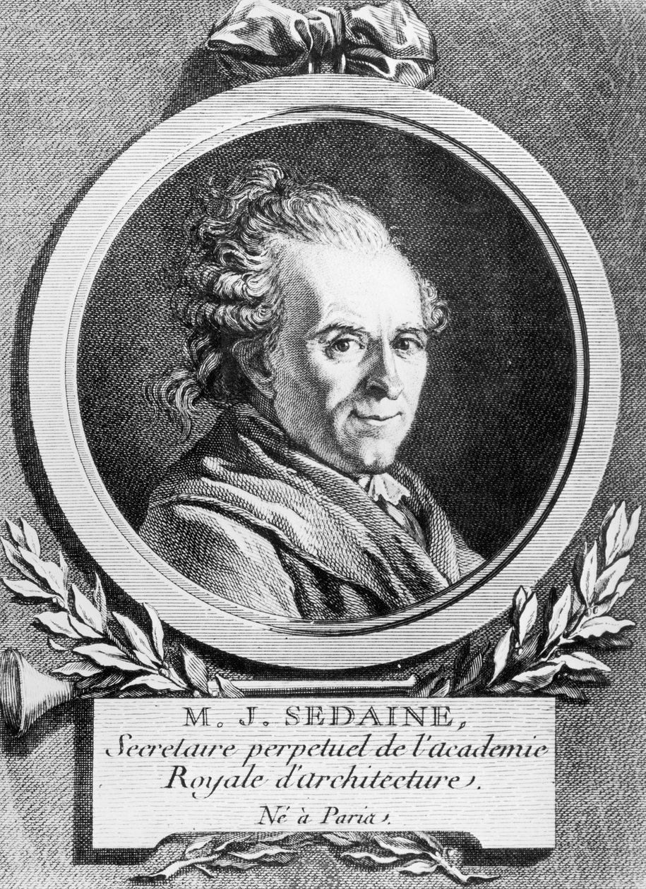 Michel-Jean Sedaine（1719-97）的肖像，由Pierre Charles Levesque（1736-1812）雕刻 作者 雅克·路易·大卫
