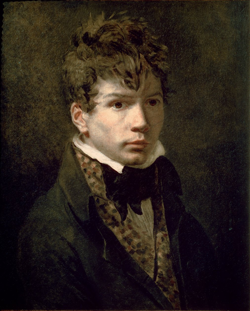 1790年代年轻的Ingres（1780-1867）的肖像 作者 雅克·路易·大卫
