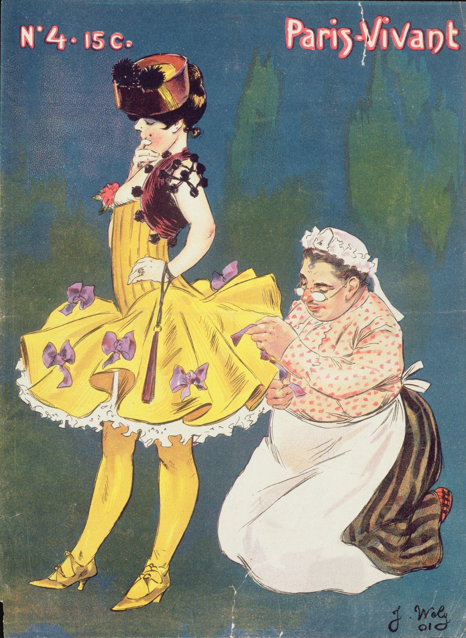 &39;Paris-Vivant&39;杂志封面，1901年 作者 雅克·韦利