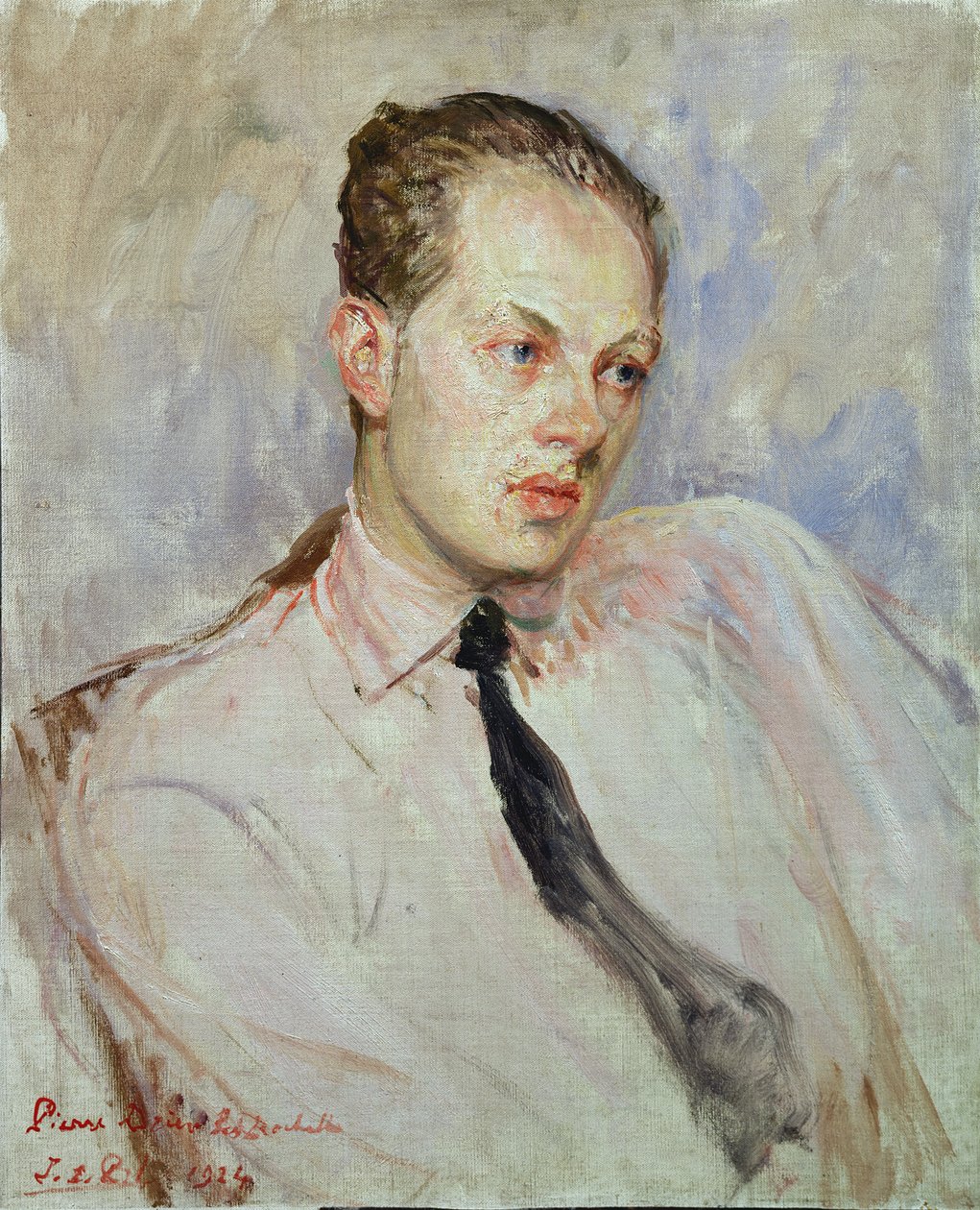 研究Pierre Drieu La Rochelle（1893-1945）1924年的肖像 作者 雅克·埃米尔·布兰奇
