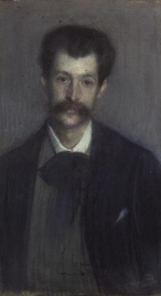 Georges de Porto-Riche (1849-1930)(粉彩画) 作者 雅克·埃米尔·布兰奇