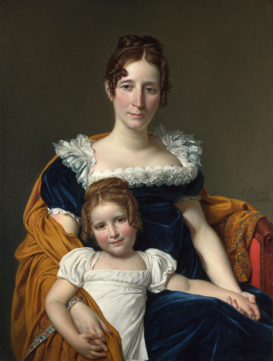 burggravin Philippe Vilain XIIII和她的女儿Louise 作者 雅克·路易·大卫