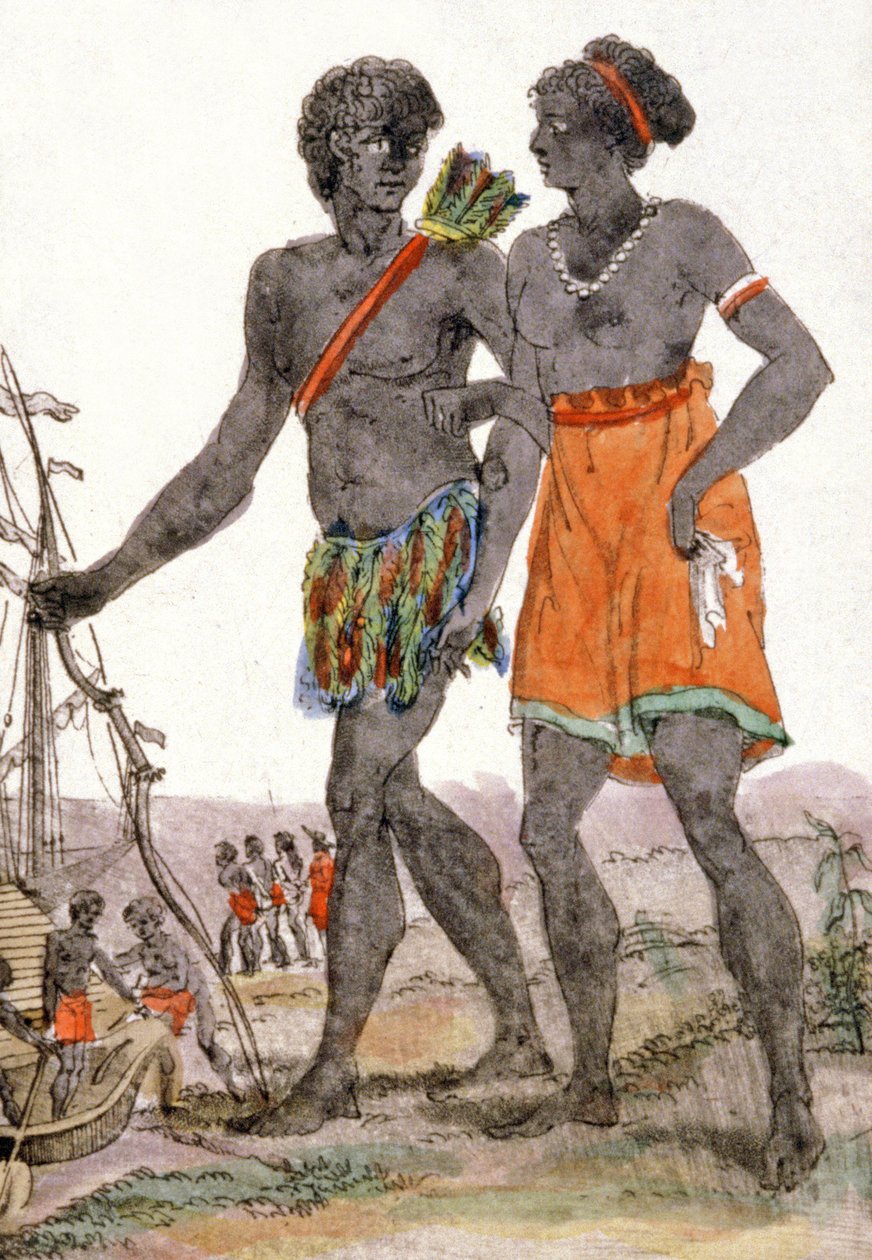 塞内加尔的男人和女人 作者 Jacques (after) Grasset de Saint-Sauveur