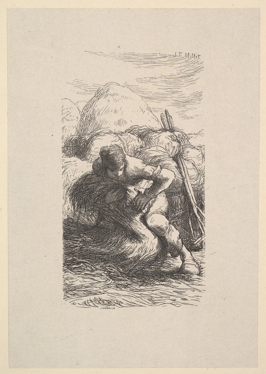 The Sheaf Binder, 1853年。 作者 雅克·阿德里安·拉维耶