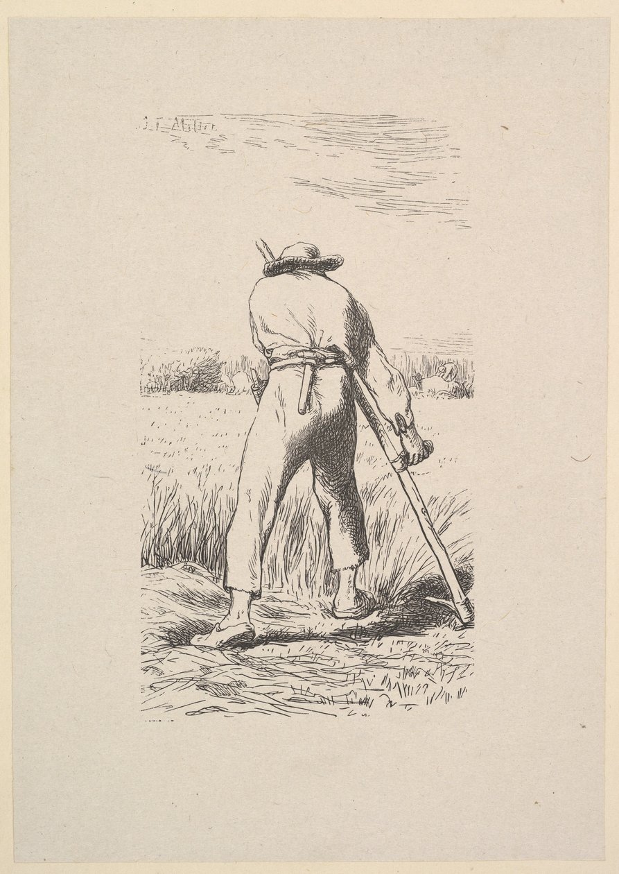 小麦收割机》，1853年。 作者 雅克·阿德里安·拉维耶