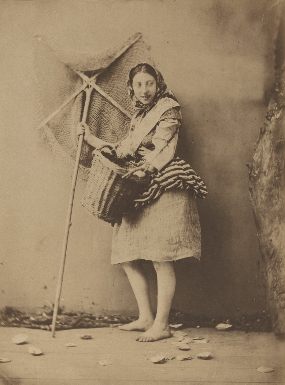一个捕虾女孩，约1854年。 作者 雅克·安托万·穆兰