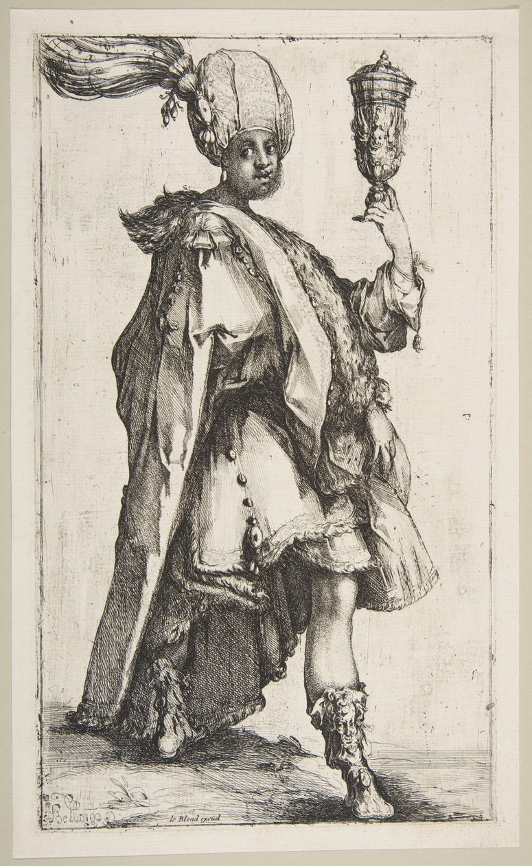 巴尔萨萨（Balthasar），来自《三贤士》系列（1595-1616）。 作者 雅克·贝兰芝