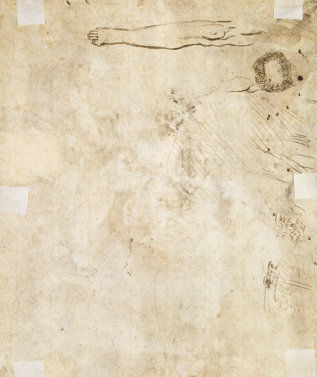 研究一条腿，蓬勃发展和涂鸦，1610-17年 作者 雅克·贝兰芝