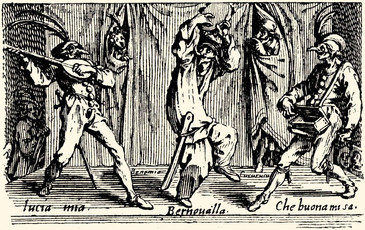 Balli di Sfessania - 来自Jacomo Callot的蚀刻版画。 作者 雅克·卡洛