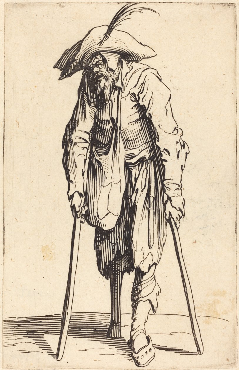 Begger with Wooden Leg，c.1622 作者 雅克·卡洛