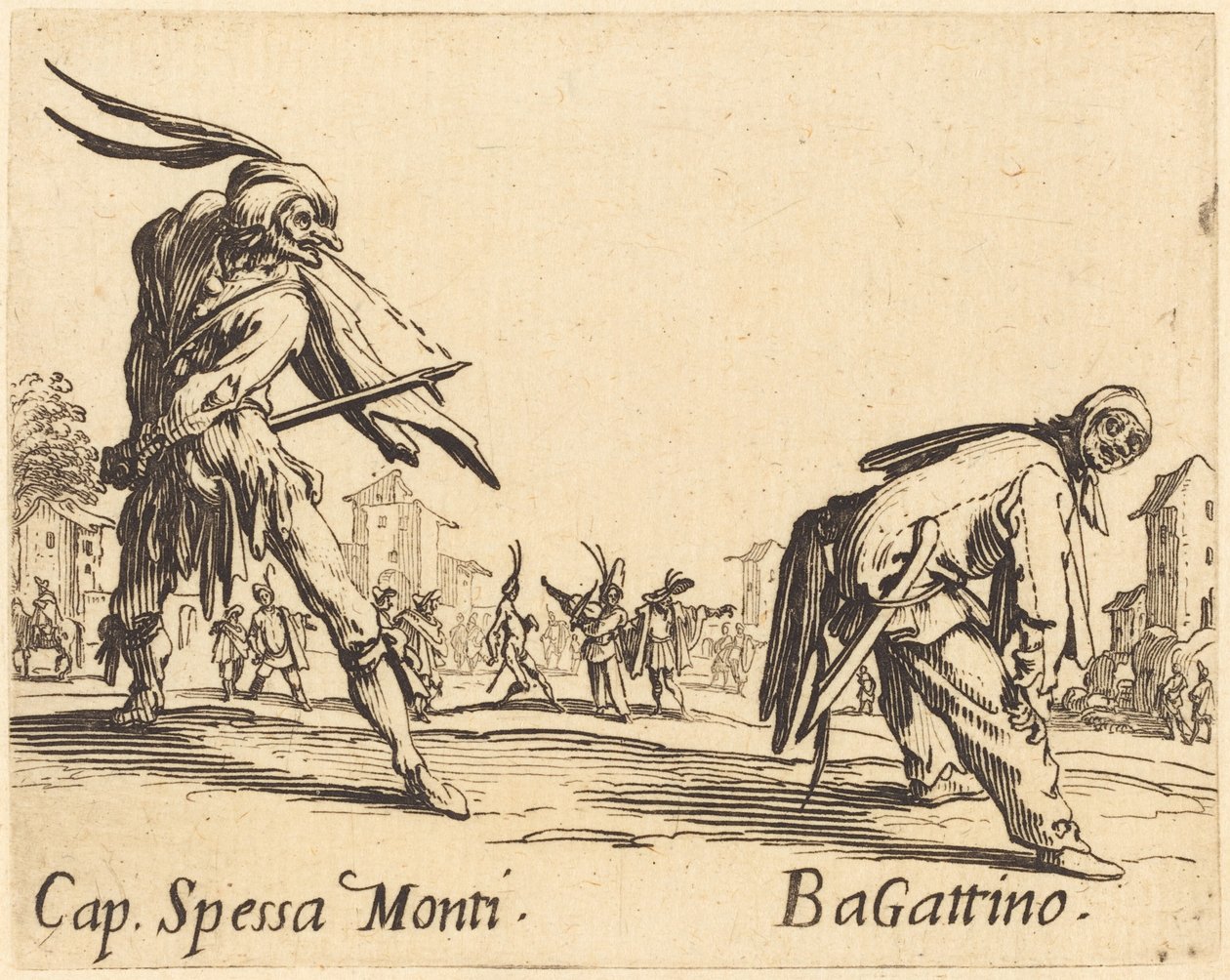 Cap. Spessa Monti和Bagattino，约1622年。 作者 雅克·卡洛