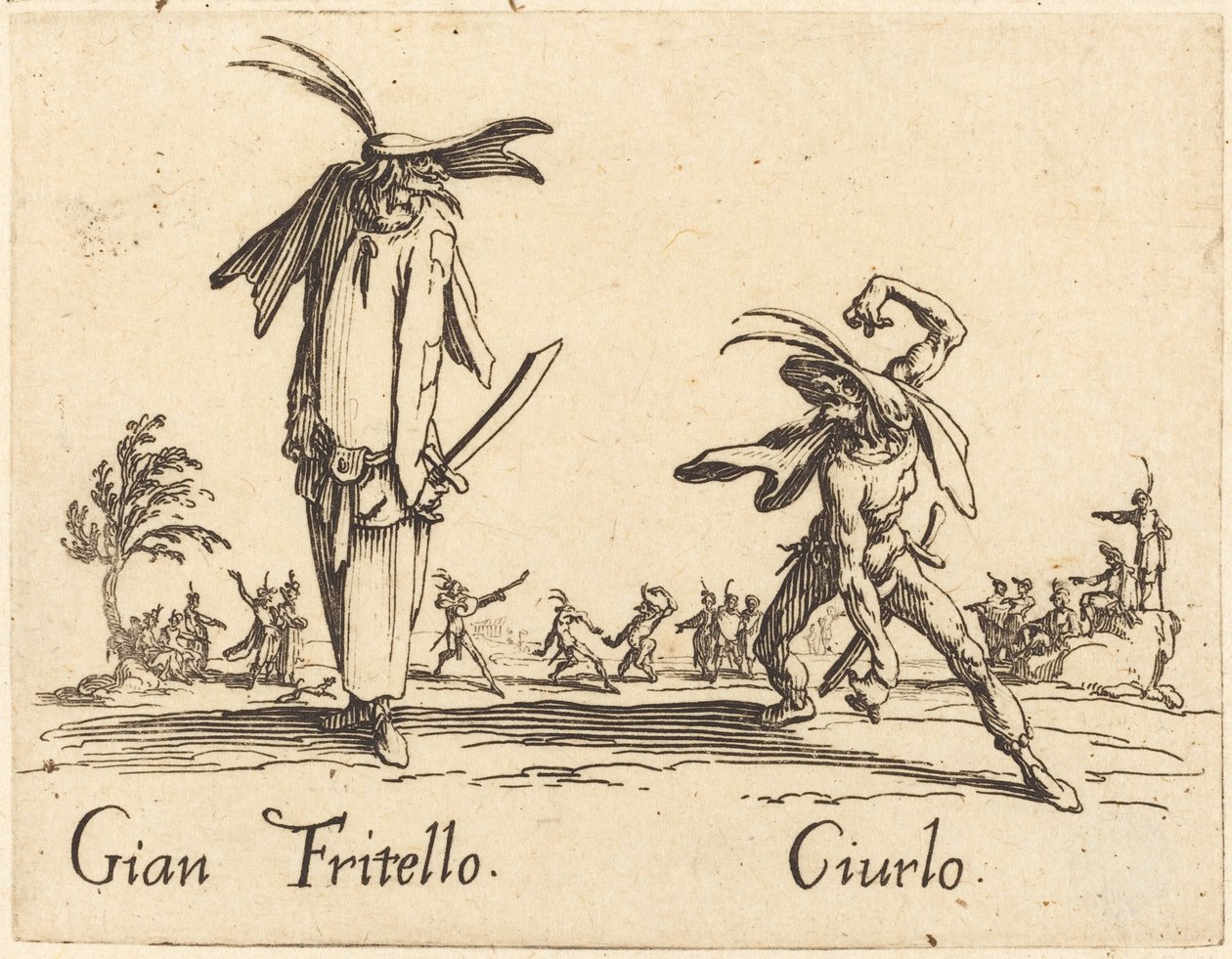 Gian Fritello和Ciurlo，约1622年。 作者 雅克·卡洛