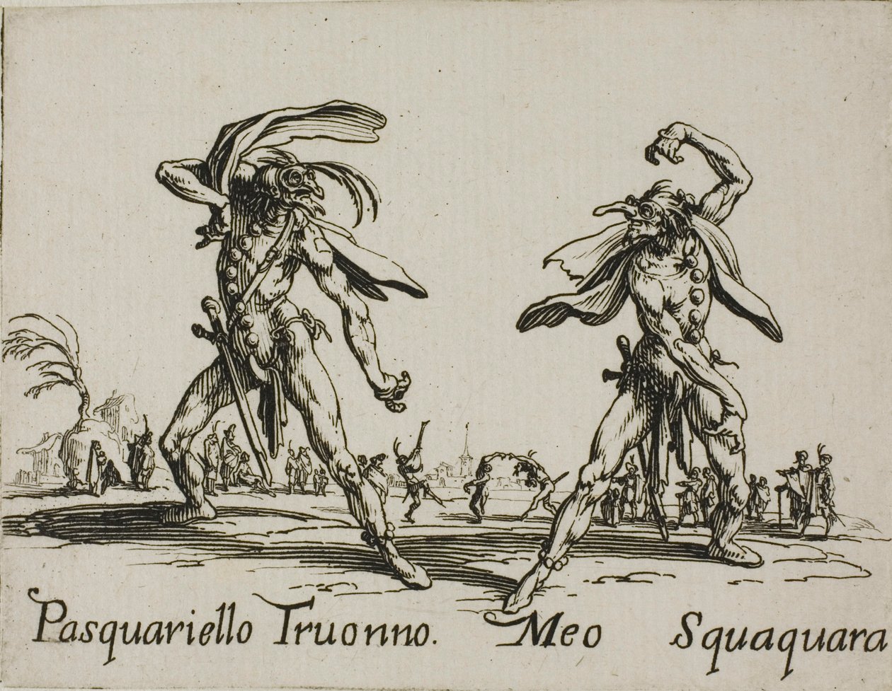 Pasquariello Truonno - Meo Squaquara，第 20 盘，来自 Balli di Sfessania 作者 雅克·卡洛