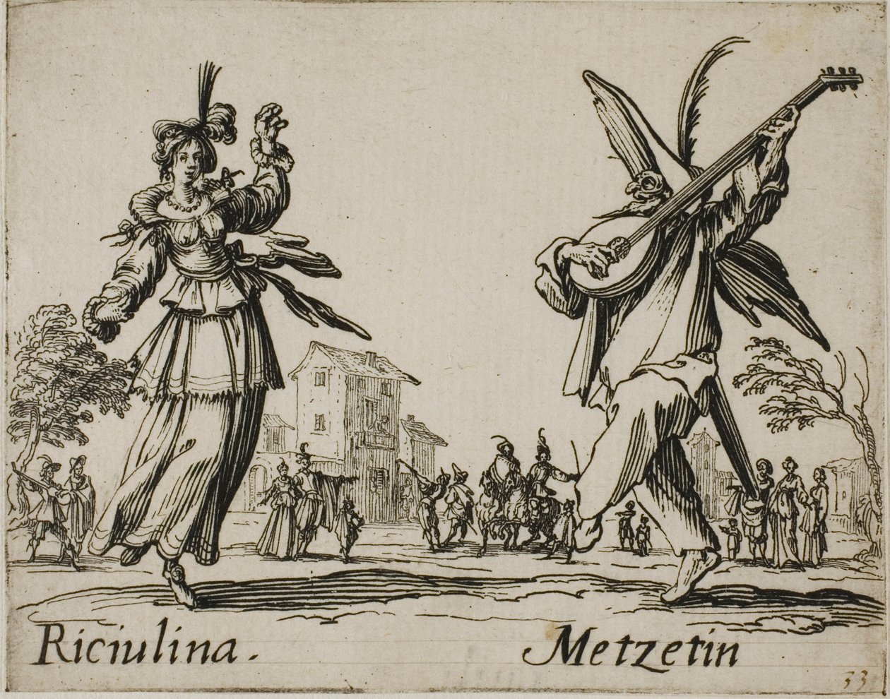 Riciulina - Metzetin，Balli di Sfessania 第 8 版 作者 雅克·卡洛